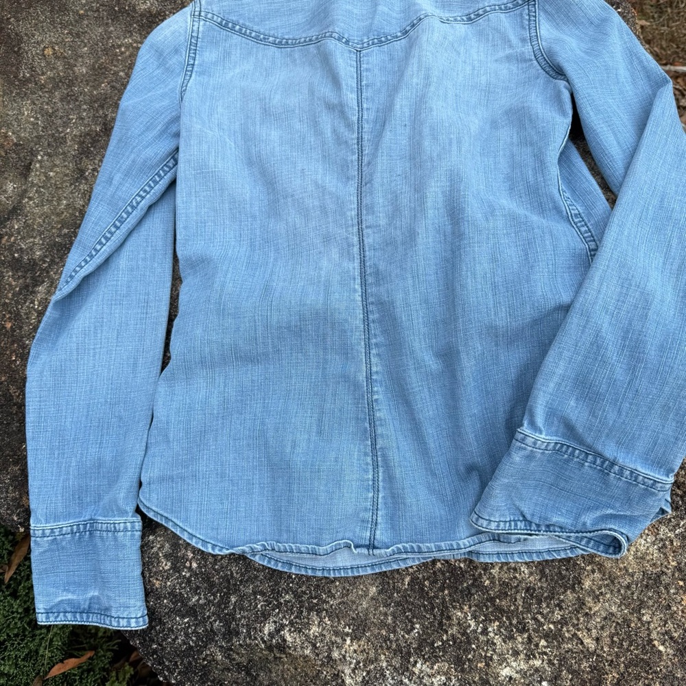 American Eagle Outfitters Light Blue Button Down Shirt - Picture 5 of 7